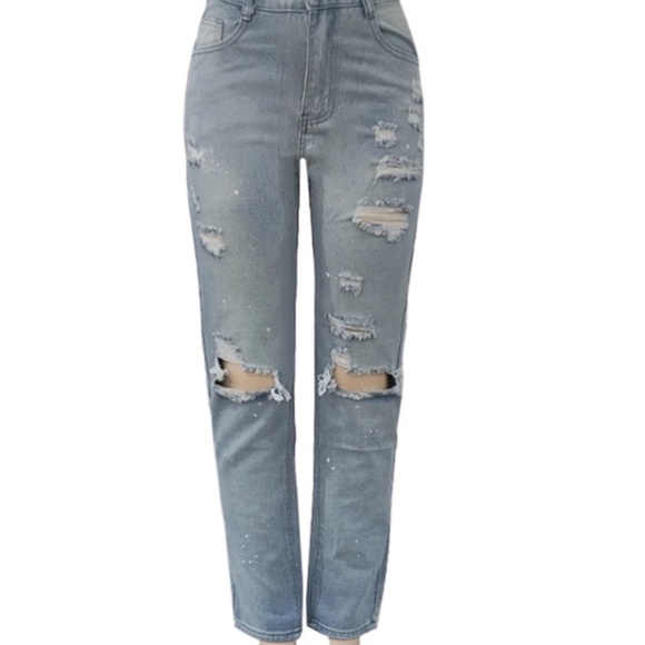 Distressed Denim Jeans - Picture 1 of 3